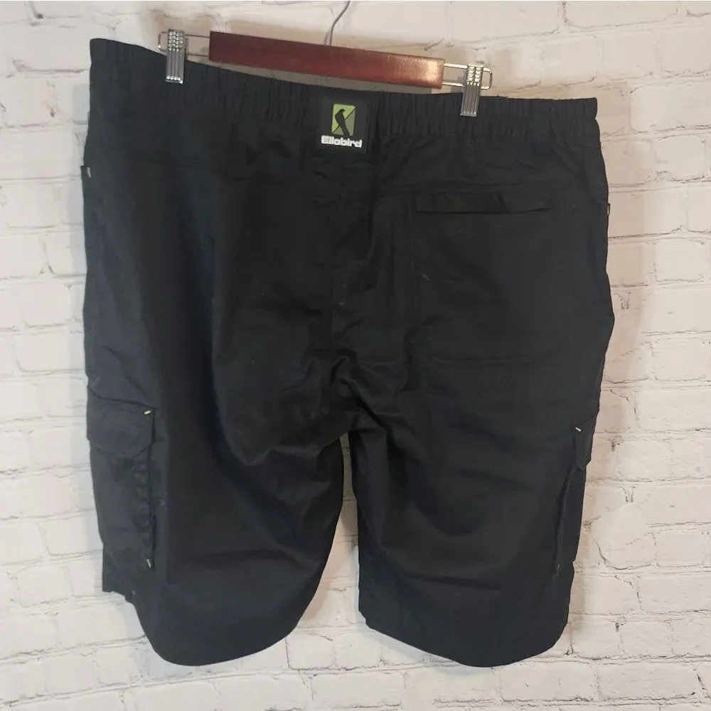 Men's Ellobird Black Cargo Shorts